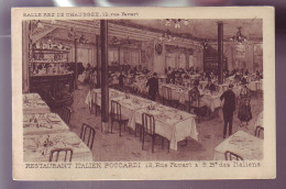 75 - PARIS - RESTAURANT ITALIEN POCCCARDI - BOULEVARD Des ITALIENS - CARTE ILLUSTRÉE - ANIMÉE - - Cafés, Hôtels, Restaurants