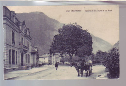 73 - MOUTIERS - SQUARE De La LIBERTE Et La POSTE - ATTELAGE - - Moutiers