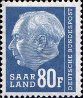 Sarre Poste N** Yv:406 Mi:424 Theodor Heuss Typographie - Unused Stamps