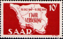 Sarre Poste N** Yv:248 Mi:260 1 Jahr Verfassung 15.Dez.1947 15.Dez.1948 - Unused Stamps
