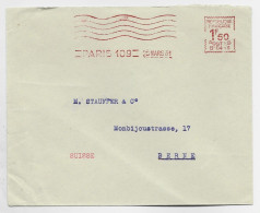 EMA B 403 1FR50 PARIS 109 20 MARS 1931 LETTRE POUR SUISSE - EMA (Print Machine)