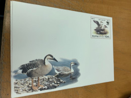 Korea Stamp Birds WWF FDC Entire - Korea, North
