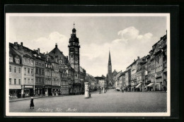 AK Altenburg /Thür., Markt Mit Rathaus, Litfasssäule  - Altenburg