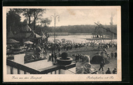 AK Berlin-Halensee, Lunapark - Parkaufnahme Mit See  - Wilmersdorf