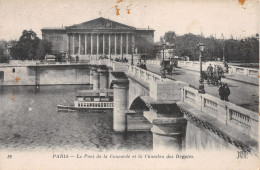 75-PARIS PONT DE LA CONCORDE ET LA CHAMBRE DES DEPUTES-N°4190-G/0331 - Andere & Zonder Classificatie