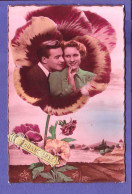 CARTE BONNE FÊTES - COUPLES En MÉDAILLON - FLEURS -  - Sonstige & Ohne Zuordnung