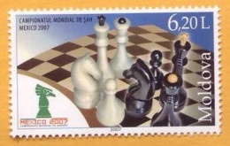 2007 Moldova Moldavie Moldau World Chess Championship. Mexico City 1v Mint - Scacchi