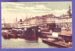 76 - ROUEN - QUAI De La BOURSE - COLORISÉE - ANIMÉE - - Rouen