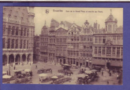 'BELGIQUE - BRUXELLES - GRAND''PLACE Et MARCHÉ Aux FLEURS - ANIMÉE - ATTELAGE - ' - Marktpleinen, Pleinen