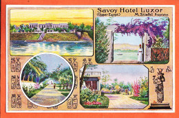 38957 / ⭐ ♥️ LUXOR Louxor SAVOY Hotel Proprietor STIEFEL Multivues 1910s ◉  Revers SPHINX à THEBES - Luxor