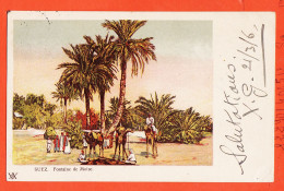 38941 / ⭐ Egypte ◉  SUEZ ◉ Fontaine De MOISE ◉ 1906 à Madeleine CHAPLAIN Plancy ◉ Edition X15X Egypt Litho Vintage - Suez