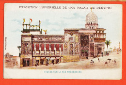 38951 / ⭐ Palais EGYPTE Facade Sur La Rue MAGDEBOURG Exposition Universelle Paris 1900 ◉  PHOTOCOL 1026 Litho Vintage - Autres & Non Classés