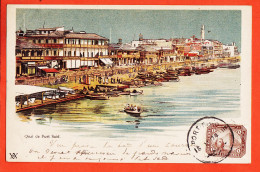 38944 / ⭐ PORT SAID ◉ Quai 1900s ◉  Edition X11X Egypt Litho Vintage - Puerto Saíd