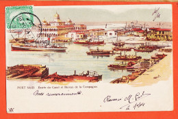 38942 / ⭐ PORT SAID ◉ Entree Canal Bureau Compagnie ◉ 1904 Madeleine CHAPLAIN Plancy ◉ Edition X36X Egypt Litho Vintage - Puerto Saíd