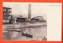 38932A / ⭐ ♥️ Peu Commun PORT-SAID Egypte ◉ Leuchtthurm Phare Lighthouse Entrée Canal 1890s ◉ Egypt - Port-Saïd