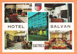 38864 / ⭐ ( Bords Droits )CASTRES 81-Tarn Hotel SALVAN CHEVAL BLANC 28 Place De L'ALBINQUE 1960s ● Edition SIMS - Castres