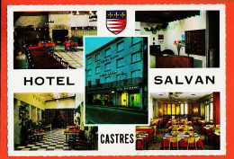 38865 / ⭐ (Bords Dentelés) CASTRES 81-Tarn Hotel SALVAN CHEVAL BLANC 28 Place De L'ALBINQUE 1960s ● Edition SIMS - Castres