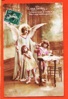 38847  / ⭐ ANGE GARDIEN Flamme Surgit Trouble Jeu Apaise Feu 1910s HUET à Soeur GERMAINE Hospice Vimoutiers DIX 263/1 - Angels