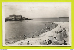 35 SAINT MALO N°618 Plage De L'Eventail Baignade Cabines Enfants Jeux De Sable VOIR DOS Postée De Paramé En 1950 - Saint Malo