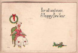 38729  / ⭐ Embossed FOR ALL EVER HAPPY NEW YEAR 1917 By ROUCOULES French Family Emigrated FOULQUIER à Prades - New Year