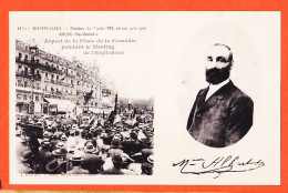 38500 / ⭐ ◉  (•◡•) MONTPELLIER Esplanade Place Comédie Meeting Manif Viticole 9 Juin 1907 Marcelin ALBERT 600.000 Manif - Montpellier