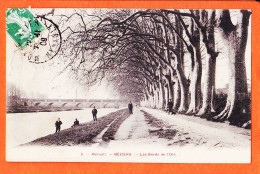 38561 / ⭐ BEZIERS 34-Hérault Les Bords De L'ORB Pont Allée Platanes 1909 à Marius BOUTET Port-Vendres N°5 - Beziers