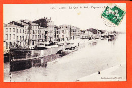 38531 / ⭐ ♥️ CETTE Sète 34-Hérault Le Quai Du SUD Vapeurs Déchargement 1911 à Honoré VILAREM Port-Vendres / P RUAT 3994 - Sete (Cette)