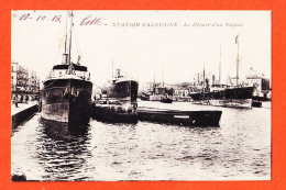 38527 / ⭐ Curiosité Titre Sans CETTE ! Sète Station Balnéaire Départ VAPEUR 1915 Marius à BOUTET Mercerie Port-Vendres - Sete (Cette)