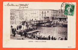 38529 / ⭐ ♥️ Edition Détourée /  CETTE Sète Pêche à La DORADE 1911 à Claude BORDES 52 Rue Emile Zola Castres E.D.B  - Sete (Cette)