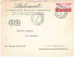 1956 L.25 ANNIVERSARIO REPUBBLICA ANNULLO PONTASSIEVE FIRENZE - 1946-60: Marcophilie