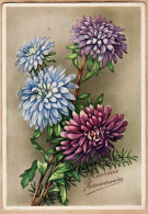 38705  / ⭐ Heureux Anniversaire Bouquet DAHLIAS  1950s - SELECT 9008 - Cumpleaños