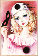 38707  / ⭐ HEUREUX ANNIVERSAIRE Série COLOMBINE Clown PIERROT LYNA 458/2 - Anniversaire