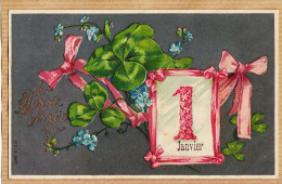 38755  / ⭐ Carte Gauffrée BONNE ANNEE 1er Janvier 1905s D'Henriette PETRY à Eglantine DENIS Freneux Bonnières-M.S.I.B - New Year