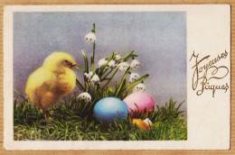 38832  / ⭐ JOYEUSES PAQUES 21 Mars 1940 Poussin Muguet Oeufs Bleu Et Rose EAS M-2264 - Easter