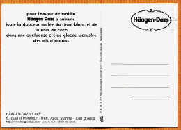 38618 / ⭐ CAP D' AGDE HÄAGEN-DAZS-CAFE 6 Quai HONNEUR Résidence AGDE MARINE Caraïbes White Rum With Coconut MALIBU Cppu - Other & Unclassified