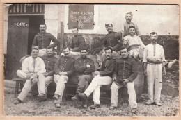 38590 / ⭐ ♥️ Carte-Photo LUNEL Hérault 71 Grand-Rue Réserve Classe 1905 Devant CAVE N°32 Rue ? GROUPE MILITAIRES - Lunel