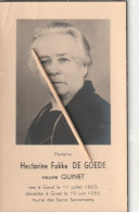 Gand, Givet, Hectorine De Goede, Quinet - Andachtsbilder