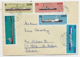 GERMARNY DDR BOAT LETTRE COVER  BRIEF GERA 1982 TO SUISSE - Storia Postale