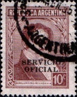 Argentine Service Obl Yv:342 Mi:38DX Bernardino Rivadavia (Beau Cachet Rond) - Dienstzegels