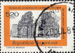 Argentine Poste Obl Yv:1137 Mi:1339 Ruinas De La Eglesia De La Mision (TB Cachet Rond) - Usados