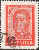 Argentine Poste Obl Yv: 732 Mi:868I Gral Jose De San Martin Cachet Rond (Dents Courtes) - Usati