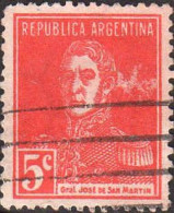 Argentine Poste Obl Yv: 281 Mi:273A José De San Martin (Obl.mécanique) - Usati