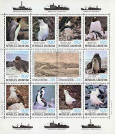 Argentine Bloc N** Yv:25 Mi:25 Puerto Soledad Islas Malvinas Pingouins - Blokken & Velletjes