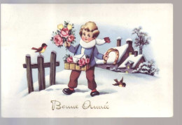 'BONNE ANNÉE - PAYSAGE D''HIVER  Et ENFANTS - ' - New Year