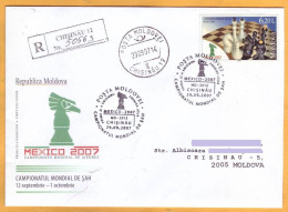 2007 Moldova Moldavie Moldau Private FDC Transnistria Chess. World Cup Mexico. Used  Postal History. - Ajedrez