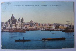 FRANCE - BOUCHES-DU-RHÔNE - MARSEILLE - La Joliette Et La Cathédrale (carte Postale Du Savon Grappe D'Or) - 1912 - Joliette, Hafenzone