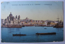 FRANCE - BOUCHES-DU-RHÔNE - MARSEILLE - La Joliette Et La Cathédrale (carte Postale Du Savon Grappe D'Or) - 1912 - Joliette, Port Area