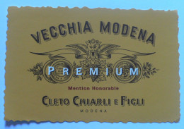 VECCHIA MODENA PREMIUM - CHIARLI - ITALIE : ETIQUETTE NEUVE - Otros & Sin Clasificación