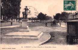 56 - Morbihan -    LORIENT - Cours Chazelles Et Statue De Jules Simon - Lorient