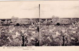 60 - Oise - BEAUVAIS - Panorama - Carte Stereoscopique - Beauvais